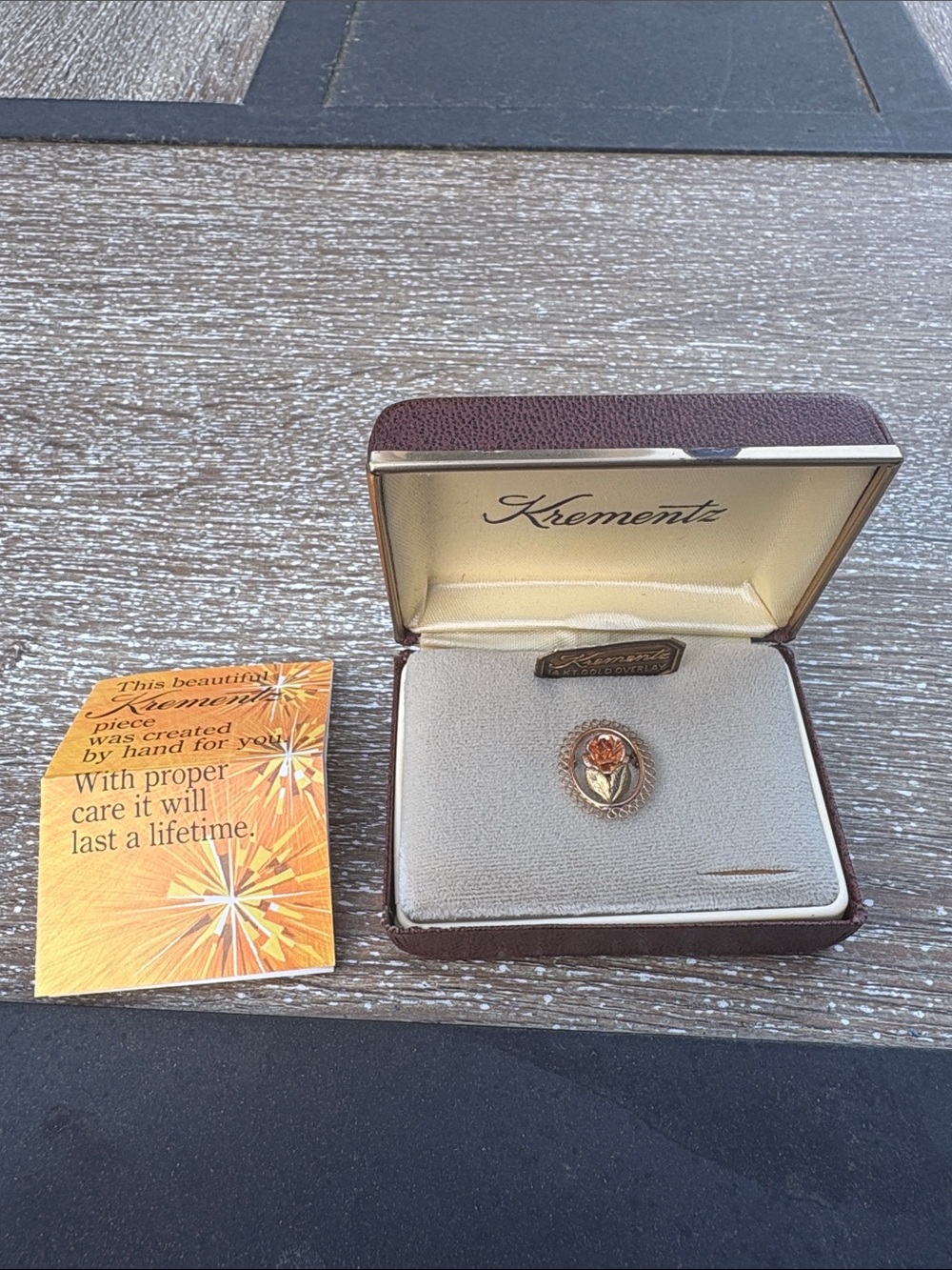 Krementz Women's Rose Gold Flower Brooch